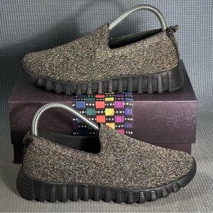 Bernie Mev Orly Slip On Shoes Bronze/Black Women’s Size 8 US 39 EU